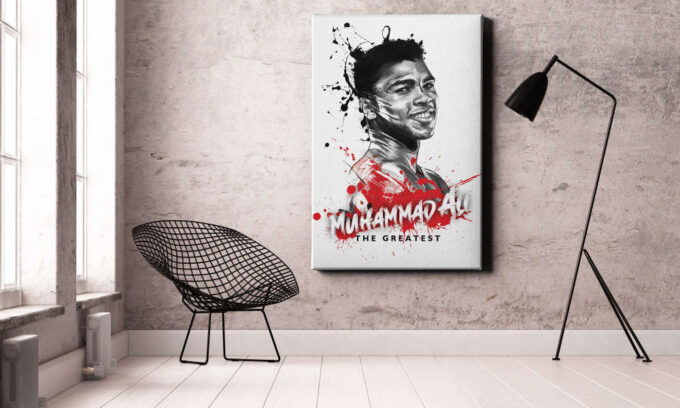 Muhammad Ali Art Poster The Greatest Boxing Canvas Unique Design Wall Art Print Hand Made Ready to Hang Custom Design