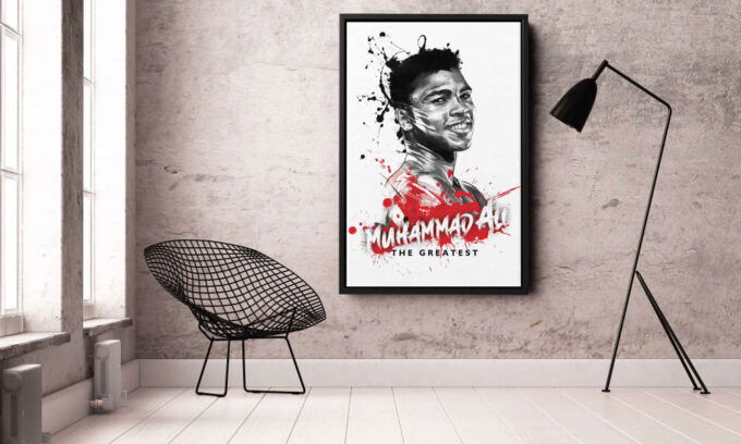 Muhammad Ali Art Poster The Greatest Boxing Canvas Unique Design Wall Art Print Hand Made Ready to Hang Custom Design