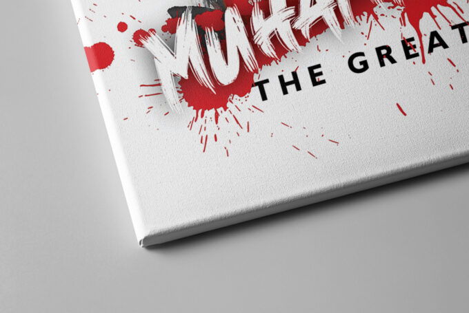 Muhammad Ali Art Poster The Greatest Boxing Canvas Unique Design Wall Art Print Hand Made Ready to Hang Custom Design