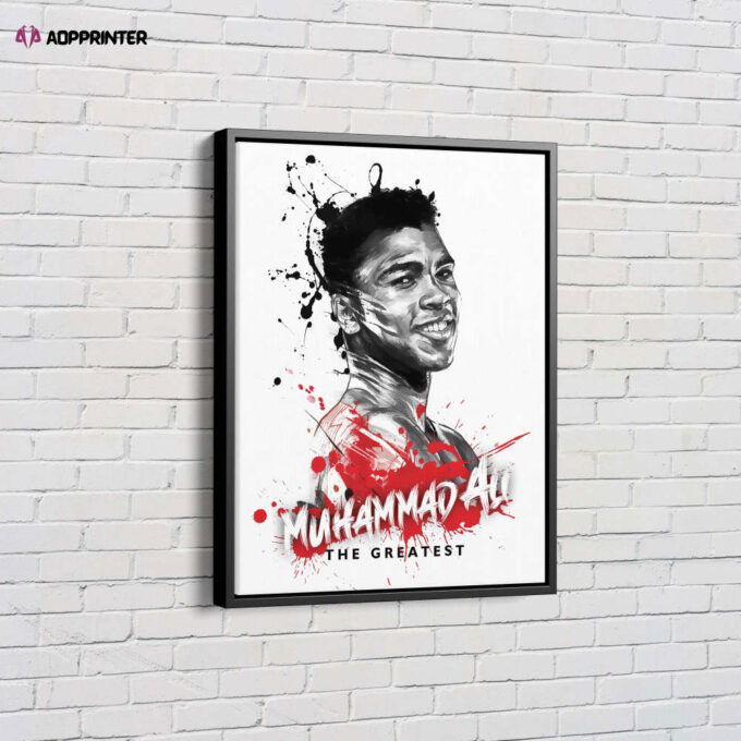 Muhammad Ali Art Poster The Greatest Boxing Canvas Unique Design Wall Art Print Hand Made Ready to Hang Custom Design