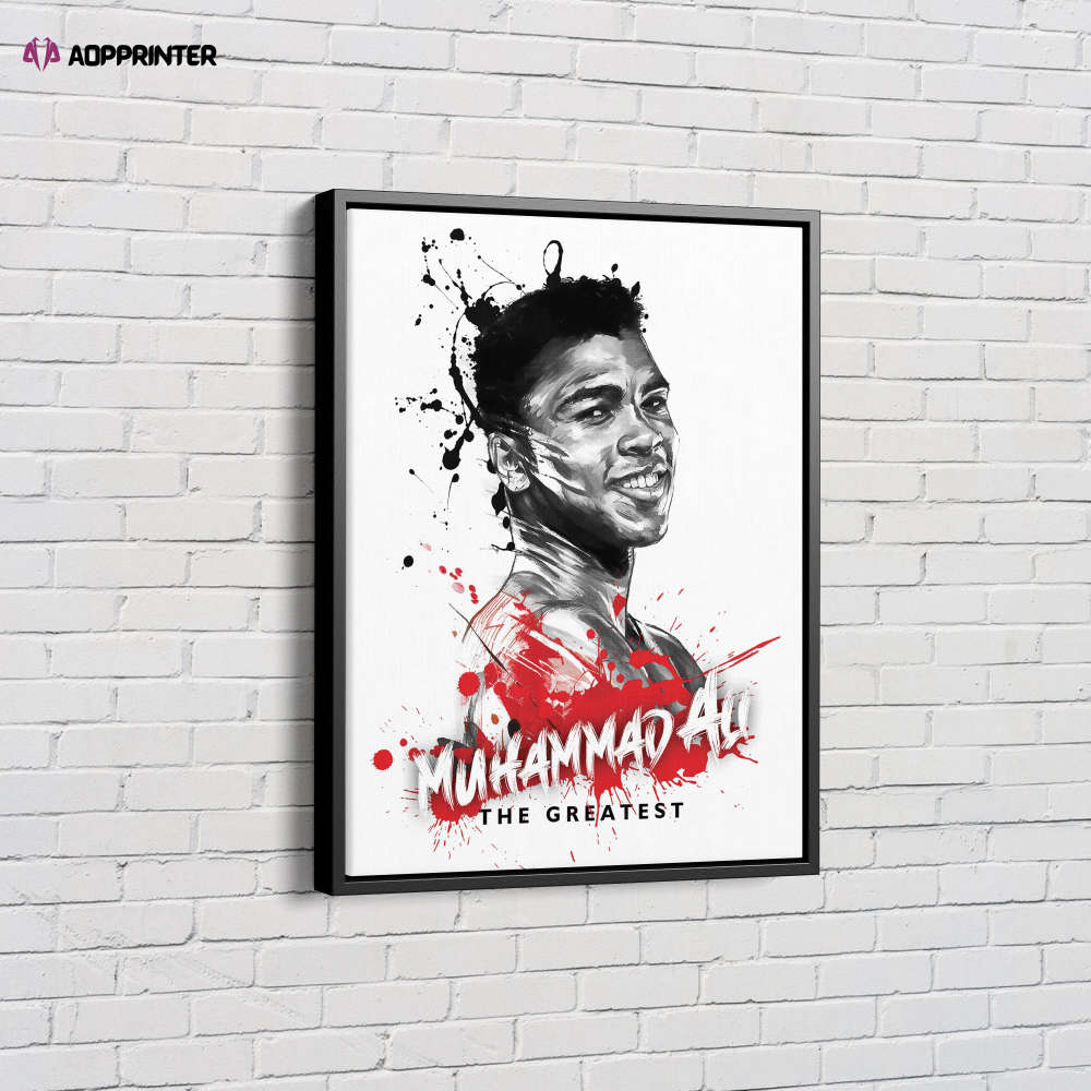Muhammad Ali Art Poster The Greatest Boxing Canvas Unique Design Wall Art Print Hand Made Ready to Hang Custom Design Muhammad Ali Art Poster The Greatest Boxing Canvas Unique Design Wall Art Print Hand Made Ready to Hang Custom Design