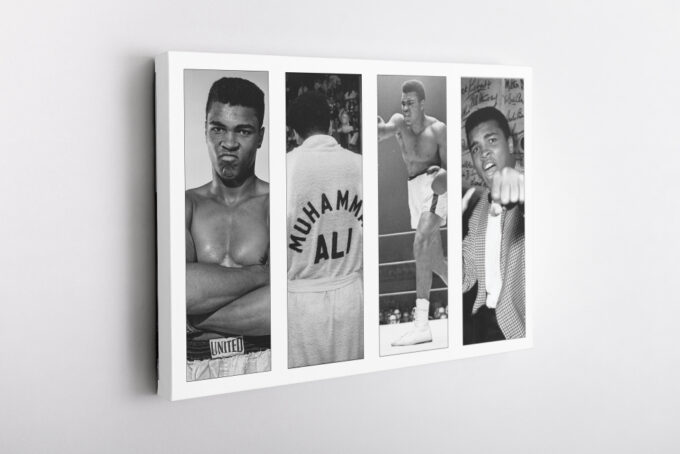 Muhammad Ali Collage Art Poster Boxing Canvas Unique Design Wall Art Print Hand Made Ready to Hang Custom Design