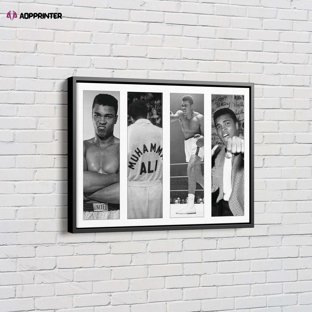 Muhammad Ali Collage Art Poster Boxing Canvas Unique Design Wall Art Print Hand Made Ready to Hang Custom Design Muhammad Ali Collage Art Poster Boxing Canvas Unique Design Wall Art Print Hand Made Ready to Hang Custom Design