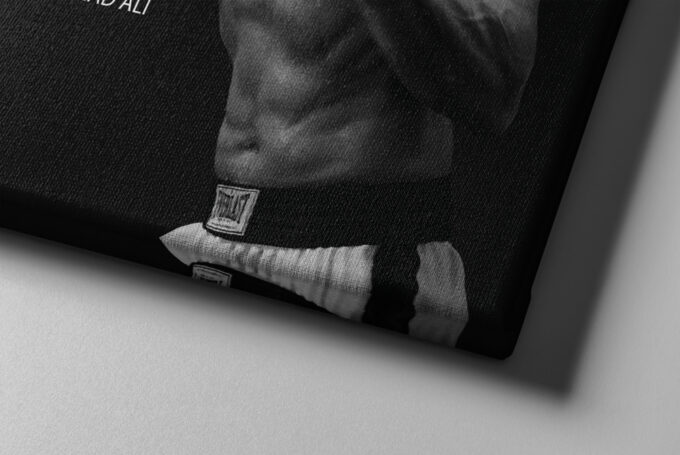 Muhammad Ali Quote Poster Black and Whte Boxing Legend Canvas Unique Design Wall Art Print Hand Made Ready to Hang Custom Design