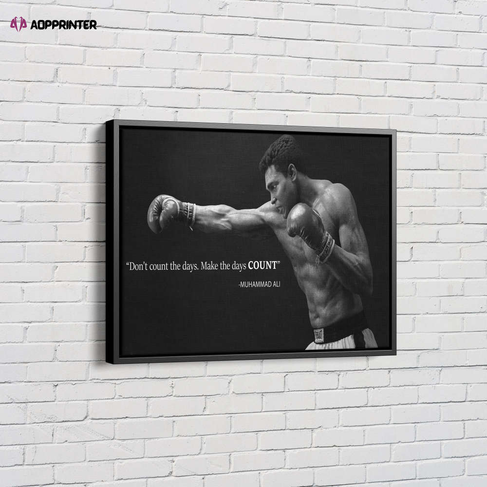 Muhammad Ali Quote Poster Black and Whte Boxing Legend Canvas Unique Design Wall Art Print Hand Made Ready to Hang Custom Design Muhammad Ali Quote Poster Black and Whte Boxing Legend Canvas Unique Design Wall Art Print Hand Made Ready to Hang Custom Design