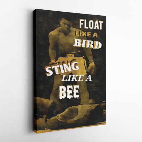 Muhammad Ali Quote Poster Boxing Legend Canvas Unique Design Wall Art Print Hand Made Ready to Hang Custom Design