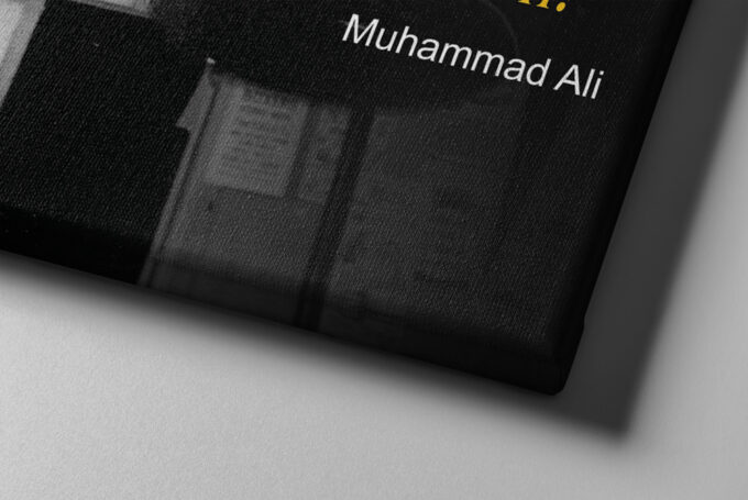Muhammad Ali The Greatest Poster Quote Boxing Canvas Unique Design Wall Art Print Hand Made Ready to Hang Custom Design