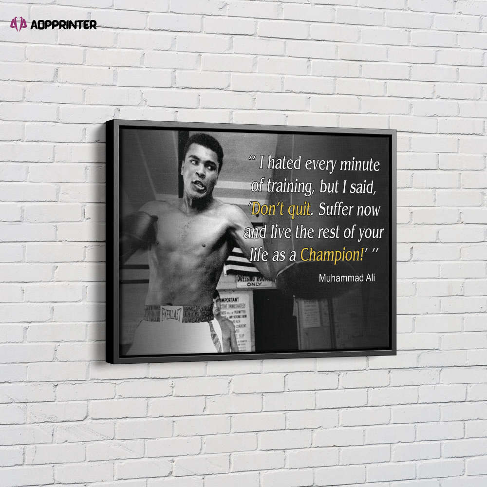 Muhammad Ali The Greatest Poster Quote Boxing Canvas Unique Design Wall Art Print Hand Made Ready to Hang Custom Design Muhammad Ali The Greatest Poster Quote Boxing Canvas Unique Design Wall Art Print Hand Made Ready to Hang Custom Design