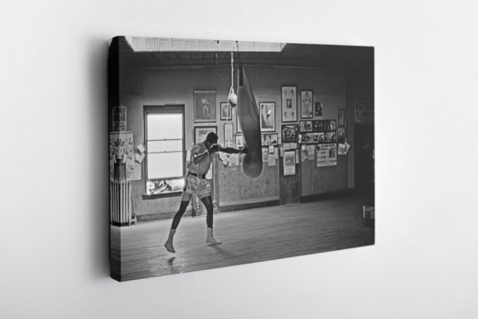 Muhammad Ali Training Poster Boxing Canvas Unique Design Wall Art Print Hand Made Ready to Hang Custom Design