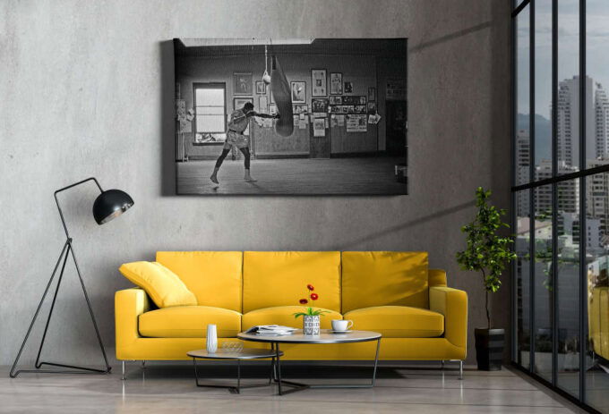 Muhammad Ali Training Poster Boxing Canvas Unique Design Wall Art Print Hand Made Ready to Hang Custom Design