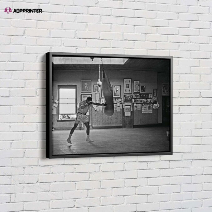 Muhammad Ali Training Poster Boxing Canvas Unique Design Wall Art Print Hand Made Ready to Hang Custom Design