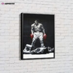 Muhammad Ali vs Sonny Liston Art Poster Boxing Canvas Unique Design Wall Art Print Hand Made Ready to Hang Custom Design