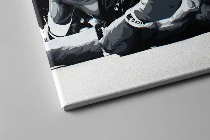Muhammad Ali vs Sonny Liston Art Poster Boxing Canvas Unique Design Wall Art Print Hand Made Ready to Hang Custom Design