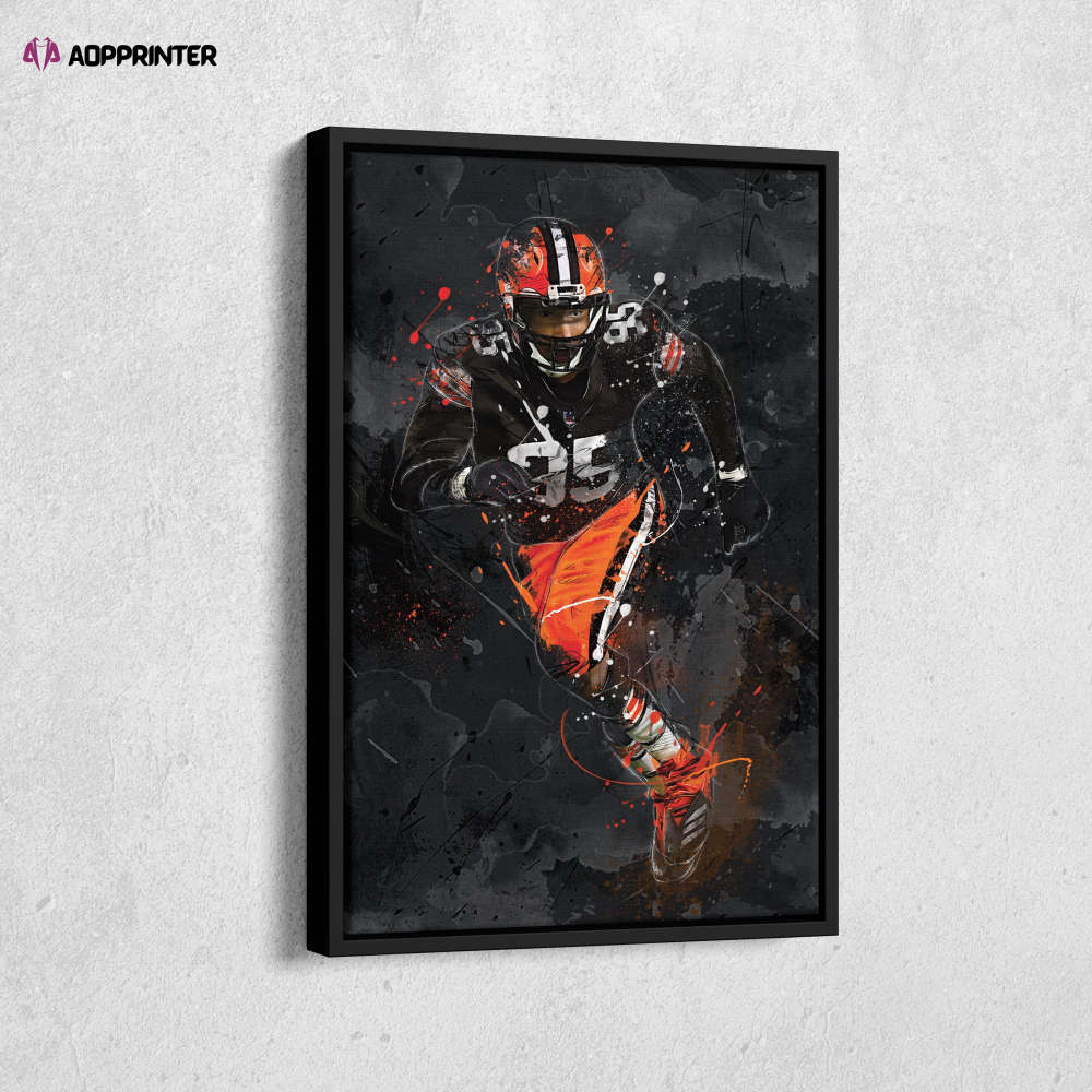 Myles Garrett Art Cleveland Browns NFL Canvas Wall Art Home Decor Framed Poster Man Cave Gift Myles Garrett Art Cleveland Browns NFL Canvas Wall Art Home Decor Framed Poster Man Cave Gift