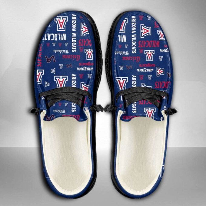 NCAA Arizona Wildcats Hey Dude Shoes Wally Lace Up Loafers Moccasin Slippers HDS0047