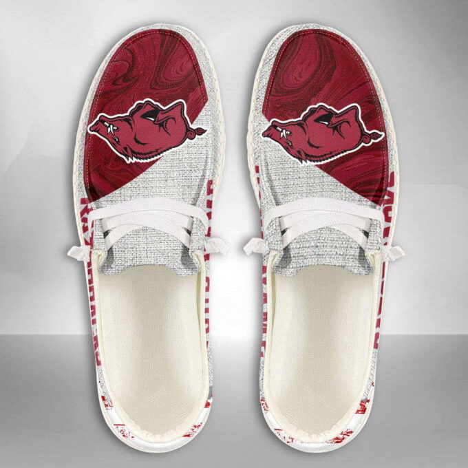 NCAA Arkansas Razorbacks Hey Dude Shoes Wally Lace Up Loafers Moccasin Slippers Gifts