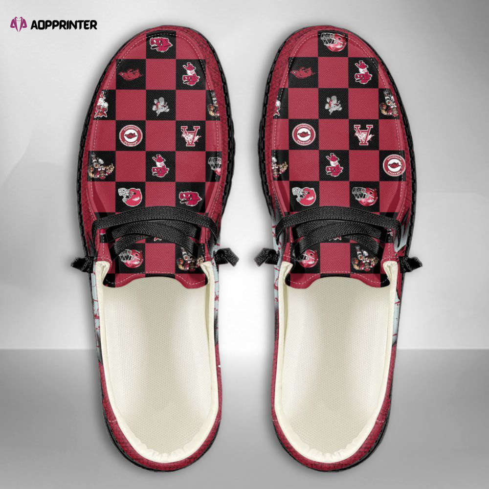 NCAA Arkansas Razorbacks Hey Dude Shoes Wally Lace Up Loafers Moccasin Slippers HDS0063 NCAA Arkansas Razorbacks Hey Dude Shoes Wally Lace Up Loafers Moccasin Slippers HDS0063