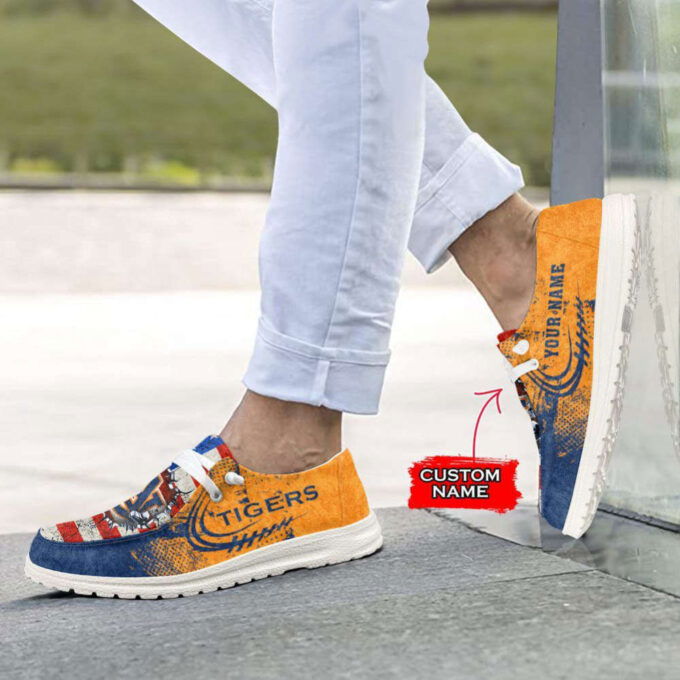 NCAA Auburn Tigers Hey Dude Shoes Wally Lace Up Loafers Moccasin Slippers