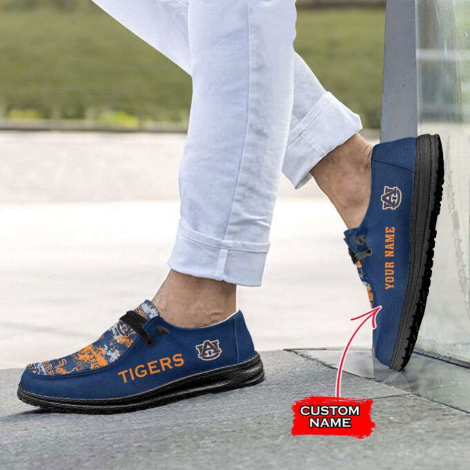 NCAA Auburn Tigers Hey Dude Shoes Wally Lace Up Loafers Moccasin Slippers