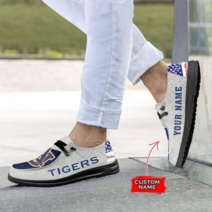 NCAA Auburn Tigers Hey Dude Shoes Wally Lace Up Loafers Moccasin Slippers HDS0072