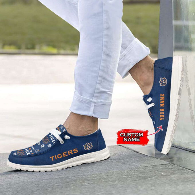 NCAA Auburn Tigers Hey Dude Shoes Wally Lace Up Loafers Moccasin Slippers