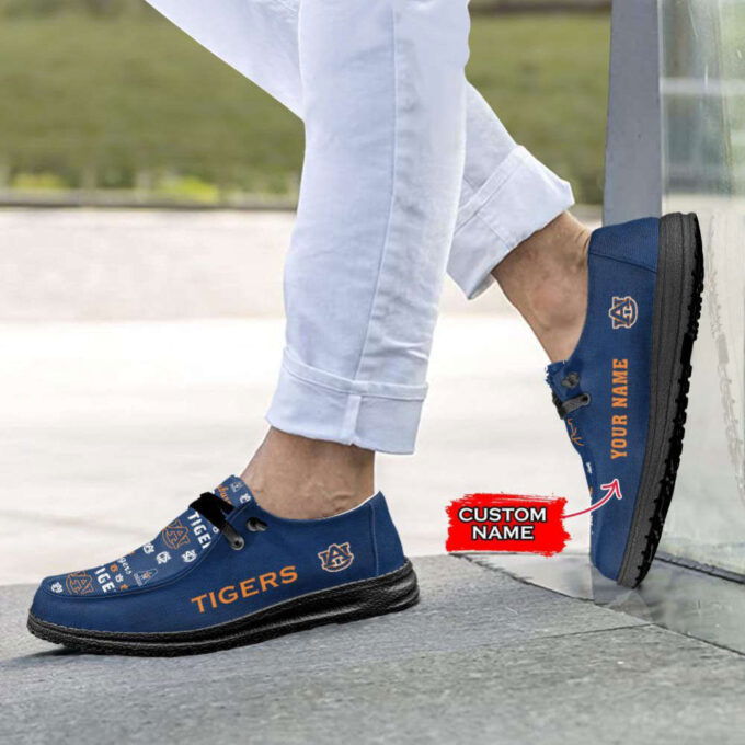 NCAA Auburn Tigers Hey Dude Shoes Wally Lace Up Loafers Moccasin Slippers