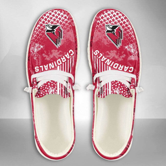 NCAA Ball State Cardinals Hey Dude Shoes Wally Lace Up Loafers Moccasin Slippers HDS0094