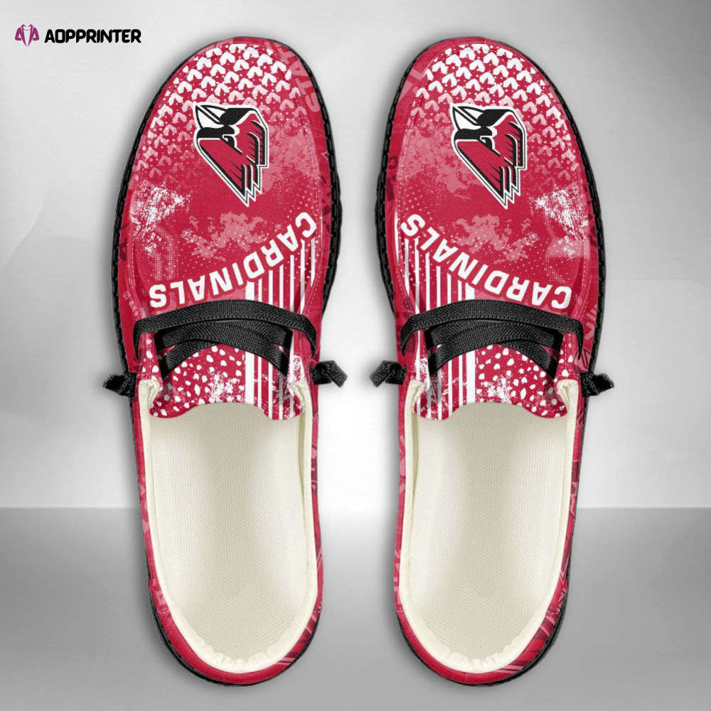 NCAA Ball State Cardinals Hey Dude Shoes Wally Lace Up Loafers Moccasin Slippers HDS0094 NCAA Ball State Cardinals Hey Dude Shoes Wally Lace Up Loafers Moccasin Slippers HDS0094