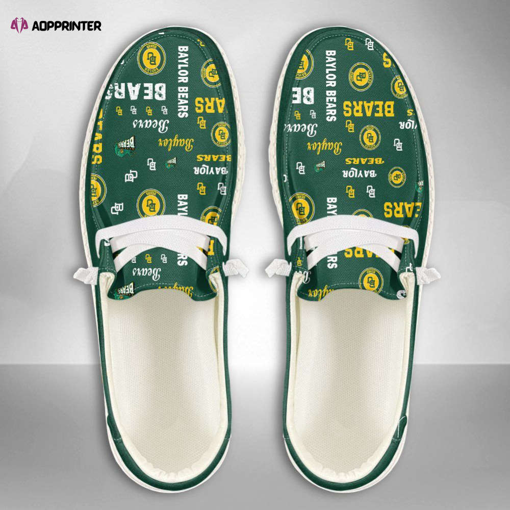 NCAA Baylor Bears Hey Dude Shoes Wally Lace Up Loafers Moccasin Slippers HDS0105 NCAA Baylor Bears Hey Dude Shoes Wally Lace Up Loafers Moccasin Slippers HDS0105