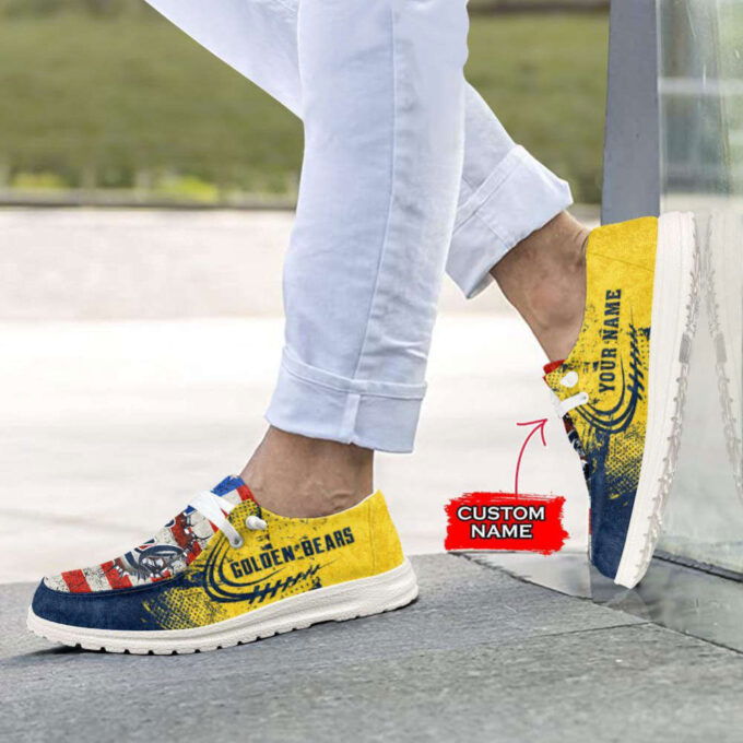 NCAA California Golden Bears Hey Dude Shoes Wally Lace Up Loafers Moccasin Slippers