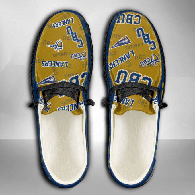 NCAA CBU Lancers Hey Dude Shoes Wally Lace Up Loafers Moccasin Slippers Fan Gifts