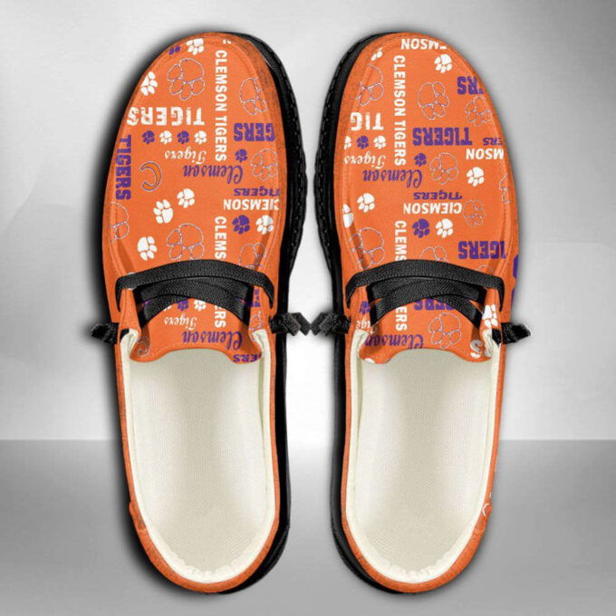 NCAA Clemson Tigers Hey Dude Shoes Wally Lace Up Loafers Moccasin Slippers HDS0219