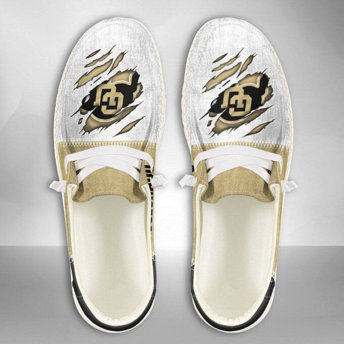 NCAA Colorado Buffaloes Hey Dude Shoes Wally Lace Up Loafers Moccasin Slippers HDS0242