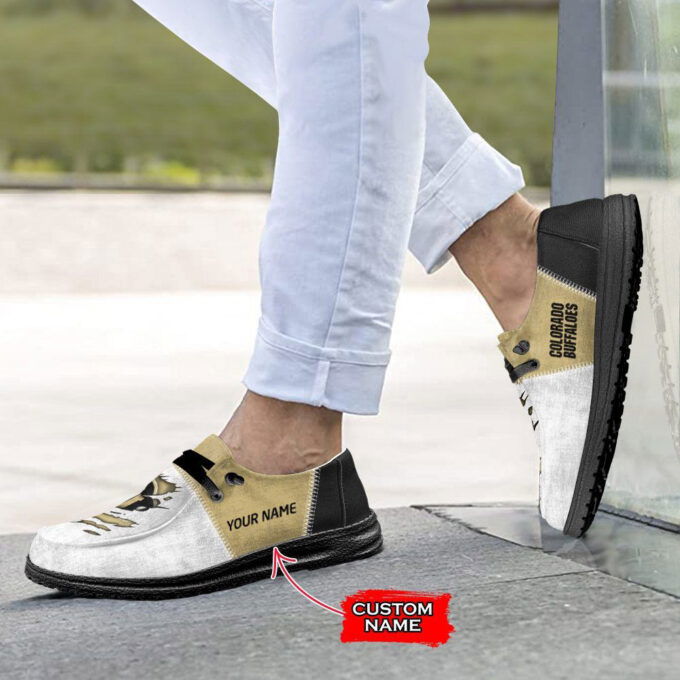NCAA Colorado Buffaloes Hey Dude Shoes Wally Lace Up Loafers Moccasin Slippers HDS0242