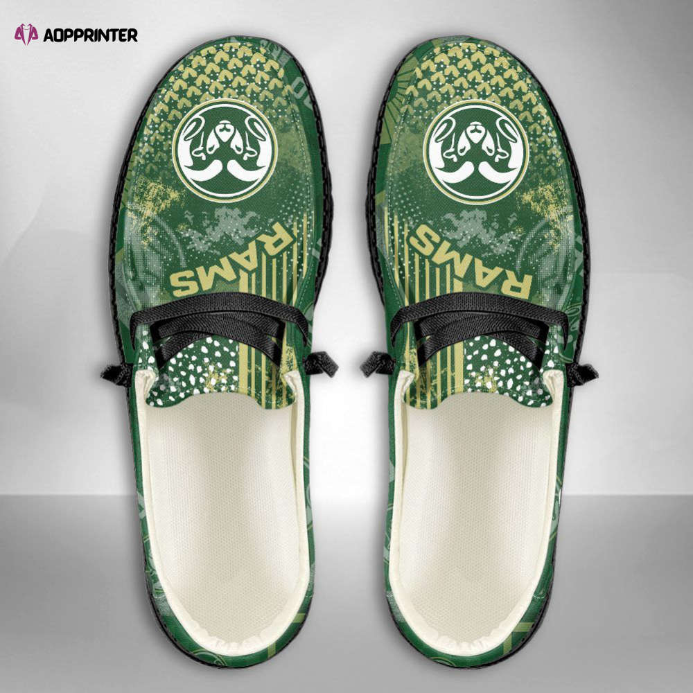 NCAA Colorado State Rams Hey Dude Shoes Wally Lace Up Loafers Moccasin Slippers HDS0249 NCAA Colorado State Rams Hey Dude Shoes Wally Lace Up Loafers Moccasin Slippers HDS0249