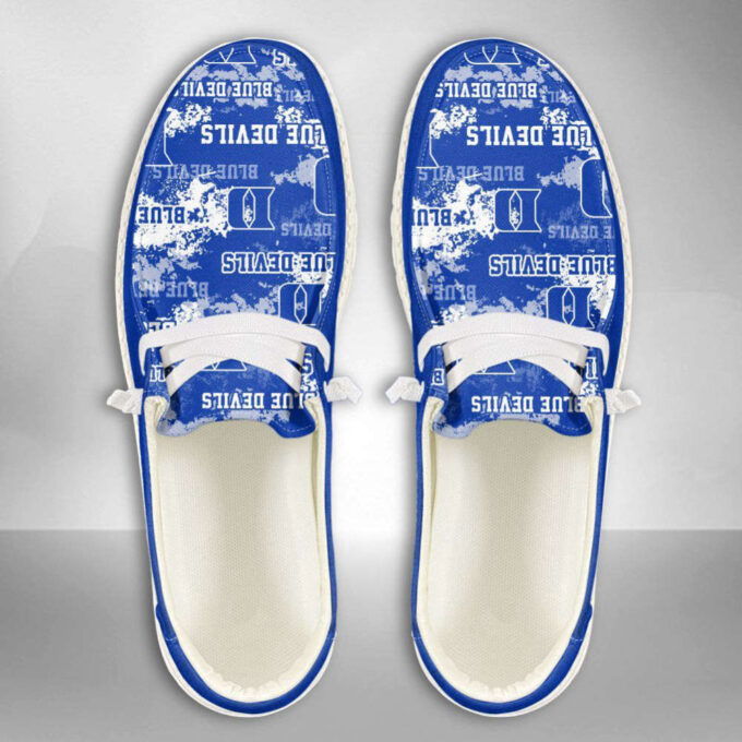 NCAA Duke Blue Devils Hey Dude Shoes Wally Lace Up Loafers Moccasin Slippers Fan Gifts