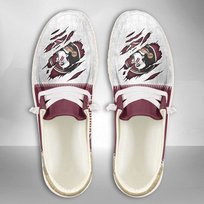 NCAA Florida State Seminoles Hey Dude Shoes Wally Lace Up Loafers Moccasin Slippers Fan Gifts