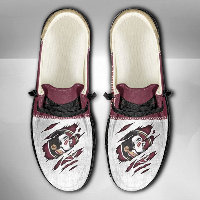 NCAA Florida State Seminoles Hey Dude Shoes Wally Lace Up Loafers Moccasin Slippers Fan Gifts