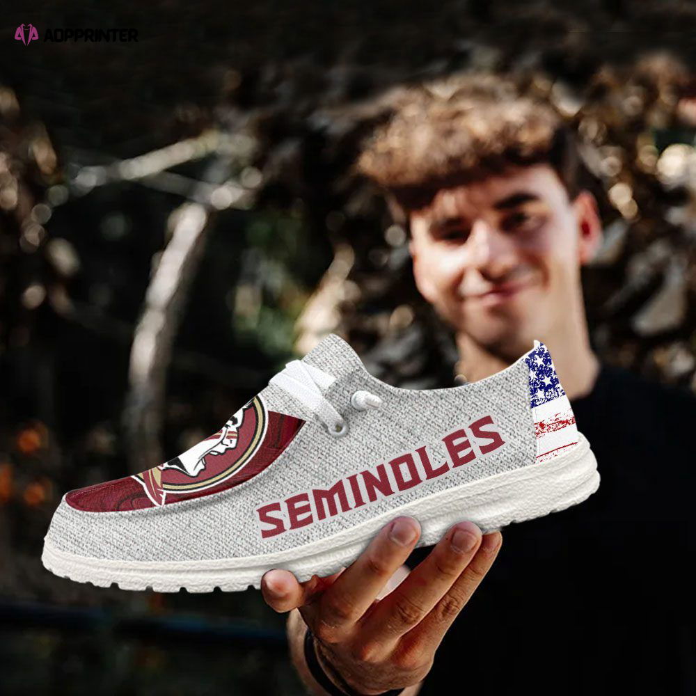 NCAA Florida State Seminoles Hey Dude Shoes Wally Lace Up Loafers Moccasin Slippers NCAA Florida State Seminoles Hey Dude Shoes Wally Lace Up Loafers Moccasin Slippers