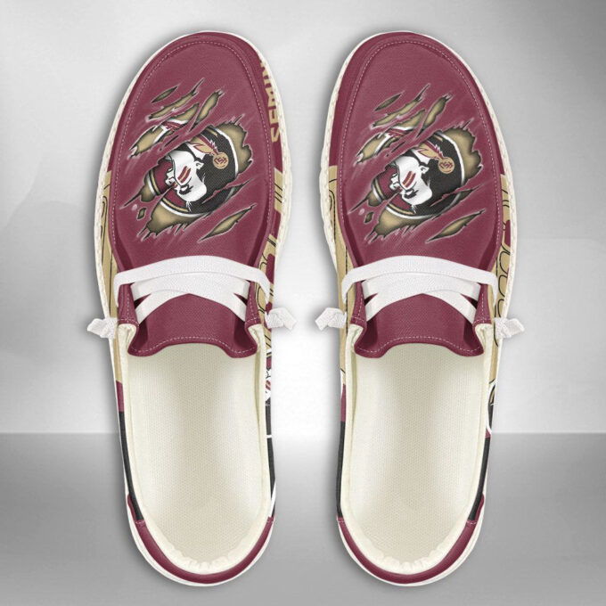 NCAA Florida State Seminoles Hey Dude Shoes Wally Lace Up Loafers Moccasin Slippers HDS0335