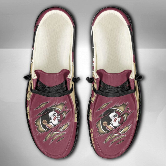 NCAA Florida State Seminoles Hey Dude Shoes Wally Lace Up Loafers Moccasin Slippers HDS0335