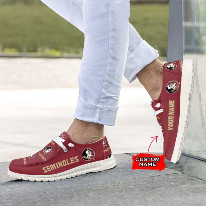 NCAA Florida State Seminoles Hey Dude Shoes Wally Lace Up Loafers Moccasin Slippers
