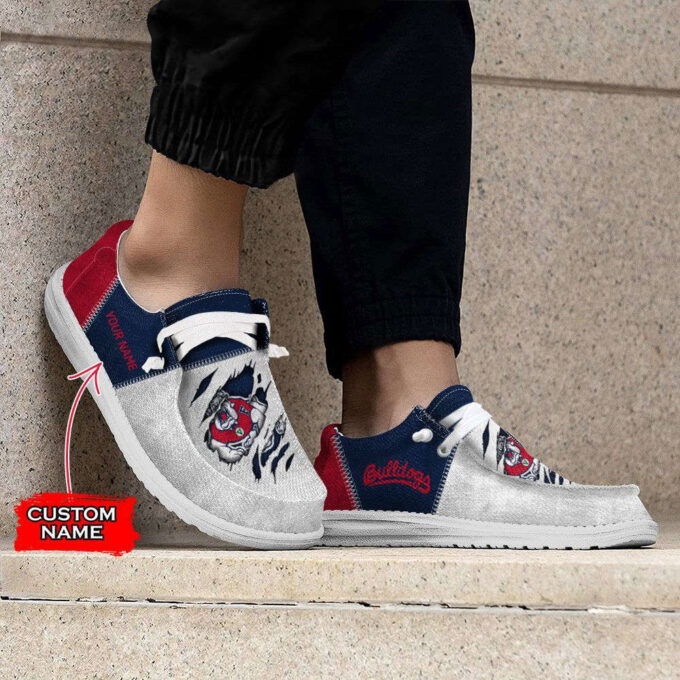 NCAA Fresno State Bulldogs Hey Dude Shoes Wally Lace Up Loafers Moccasin Slippers