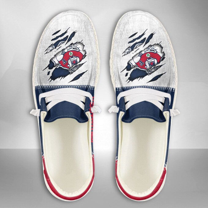 NCAA Fresno State Bulldogs Hey Dude Shoes Wally Lace Up Loafers Moccasin Slippers