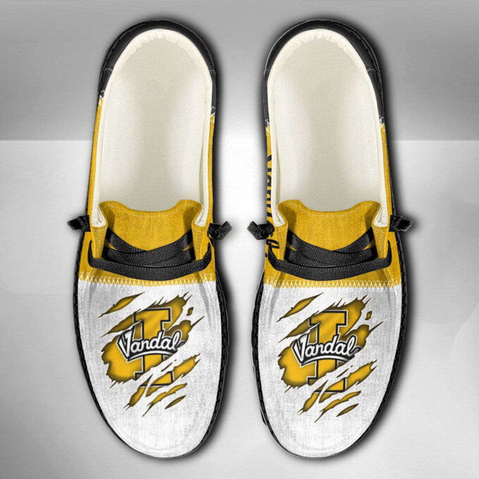 NCAA Idaho Vandals Hey Dude Shoes Wally Lace Up Loafers Moccasin Slippers Fan Gifts