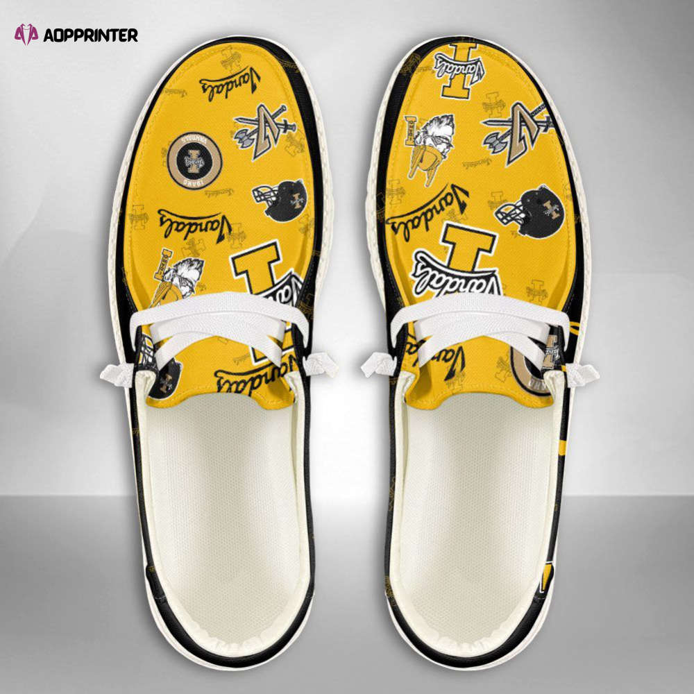 NCAA Idaho Vandals Hey Dude Shoes Wally Lace Up Loafers Moccasin Slippers NCAA Idaho Vandals Hey Dude Shoes Wally Lace Up Loafers Moccasin Slippers