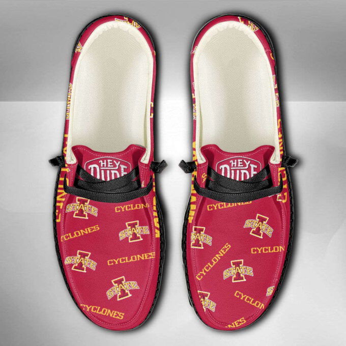 NCAA Iowa State Cyclones Hey Dude Shoes Wally Lace Up Loafers Moccasin Slippers HDS0473