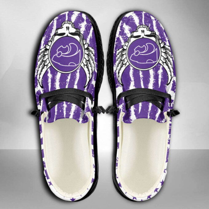NCAA Kansas State Wildcats Hey Dude Shoes Wally Lace Up Loafers Moccasin Slippers Fan Gifts