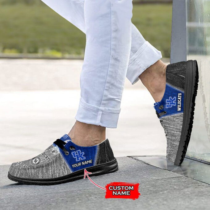 NCAA Kentucky Wildcats Hey Dude Shoes Wally Lace Up Loafers Moccasin Slippers