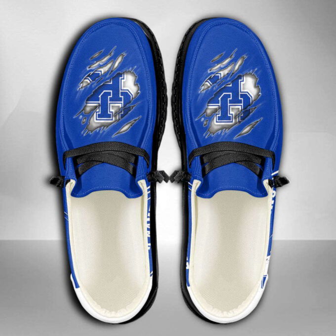 NCAA Kentucky Wildcats Hey Dude Shoes Wally Lace Up Loafers Moccasin Slippers Fan Gifts